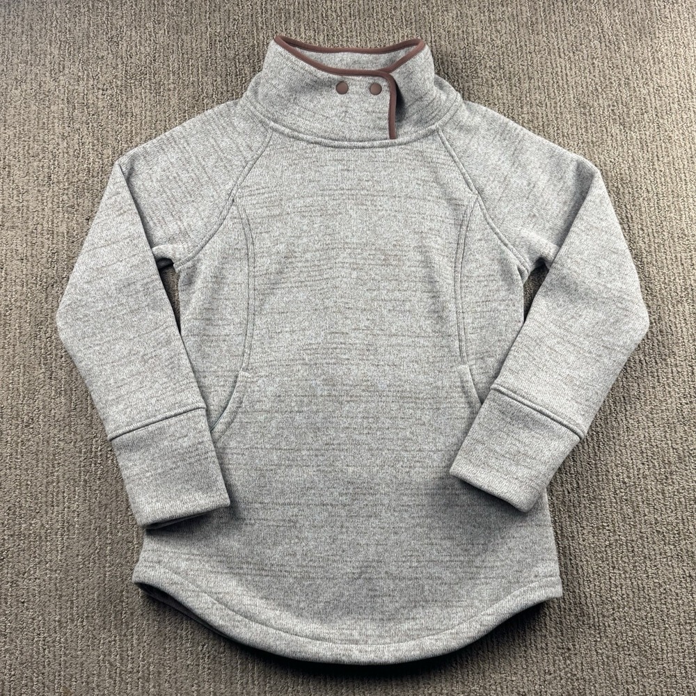 Prana Womens S Tri Thermal Threads Tunic Fleece Pullover Funnel Neck